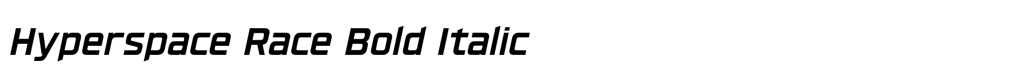 Hyperspace Race Bold Italic image